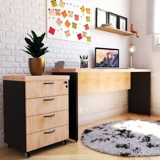Imagem de Mesa para Escritório 160cmx42cm 40mm com Caixa de Tomada