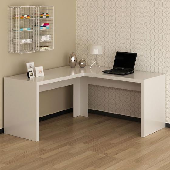 Imagem de Mesa para Escritório Angular Branco Me4116  - Tecno Mobili