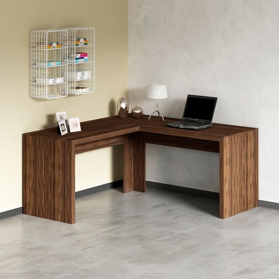 Imagem de Mesa para Escritório Angular Nogal Tecnomobili