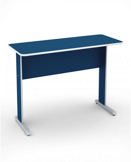 Imagem de Mesa para Escritorio Auxiliar Maxxi Pandin Azul e Cinza 90 Cm