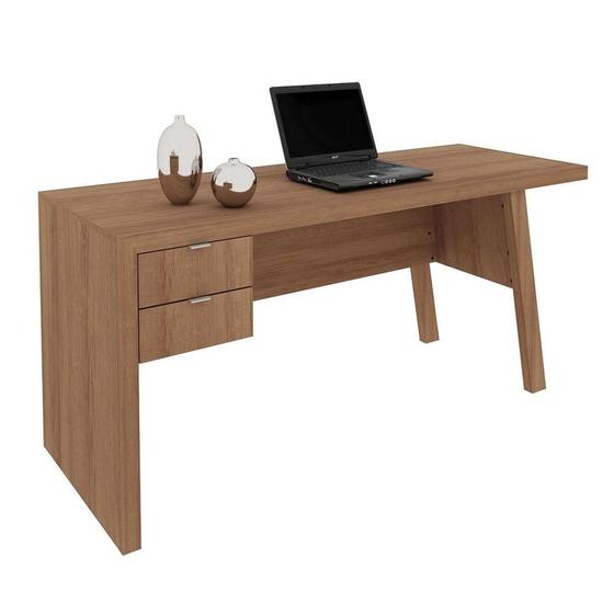 Imagem de Mesa Para Escritório Com 02 Gavetas Me4122 Amêndoa