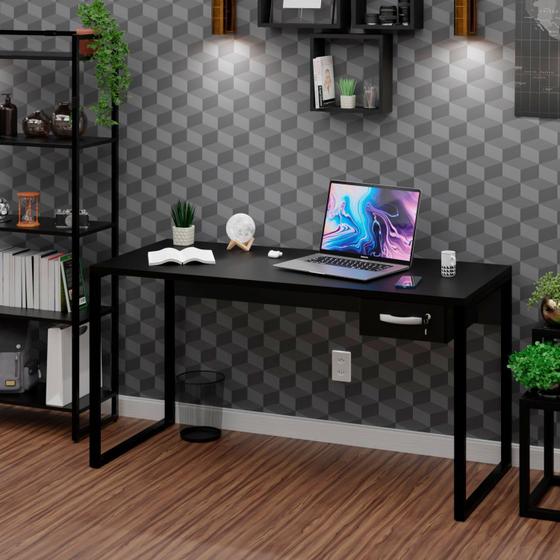 Imagem de Mesa Para Escritório Diretor com Gaveta Estilo Industrial 150m