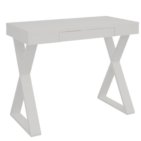 Mesa Para Escritório Escrivaninha Cavalete 01 Gaveta Veneza Web Branco - Lyam Decor Menor preço em Mesa Para Escritório Escrivaninha Cavalete 01 Gaveta Veneza Web Branco - Lyam Decor