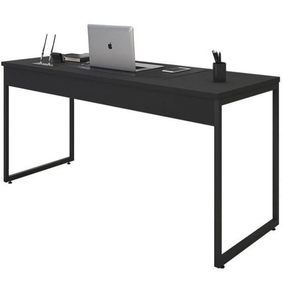 Imagem de Mesa Para Escritorio Estilo Industrial 150x75 cm 133160 Preto Mobel