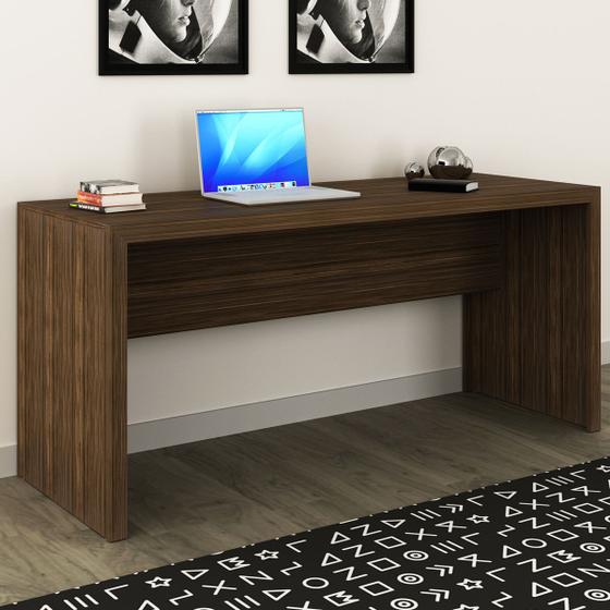 Mesa Para Escritório Nogal Me4109 - Tecno Mobili Menor preço em Mesa Para Escritório Nogal Me4109 - Tecno Mobili
