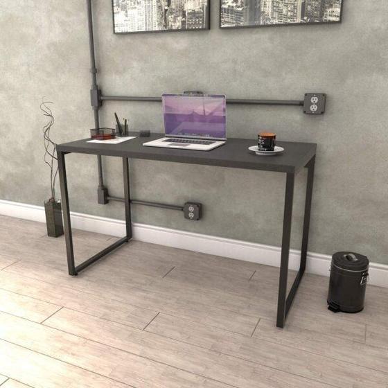 Mesa para Escritório Office Estilo Industrial 120cm Kuadra Espresso Móveis Menor preço em Mesa para Escritório Office Estilo Industrial 120cm Kuadra Espresso Móveis