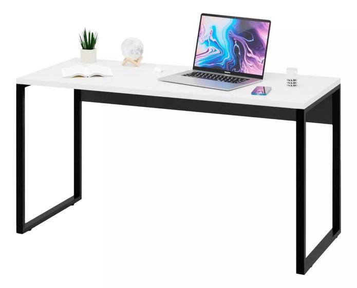 Imagem de Mesa para Estudo Escrivaninha de escritorio industrial mdf de 150cm x 60cm branco Sala Quarto