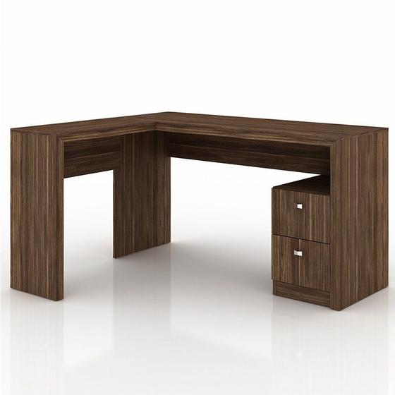 Imagem de Mesa para Home Office ME4129 02 Gavetas Nogal - Tecno Mobili