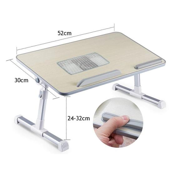 Imagem de Mesa  para Notebook articulada, com resfriamento, ajuste de altura, MDF