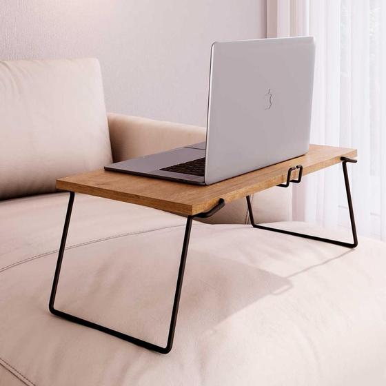 Imagem de Mesa Para Notebook Com Suporte Para Celular Estrutura em Aço