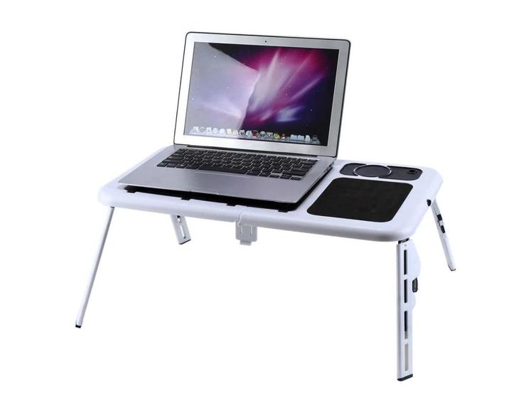 Imagem de Mesa Para Notebook Dobravel Portatil Articulada Com Cooler