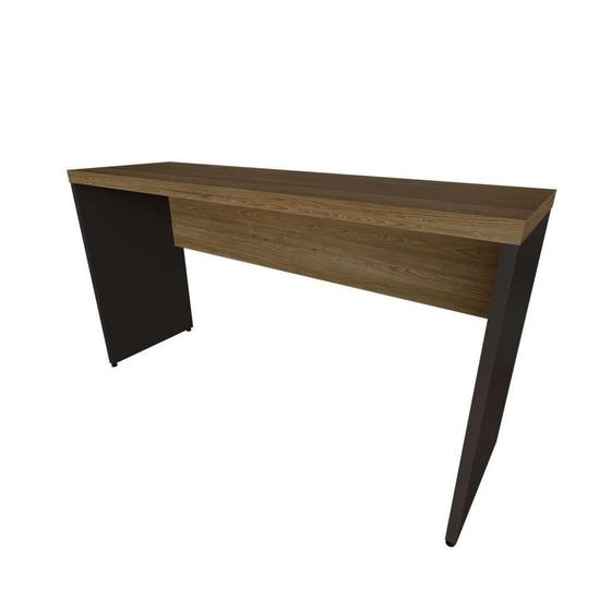 Imagem de Mesa para Notebook Natus Preta e Carvalho 120 cm