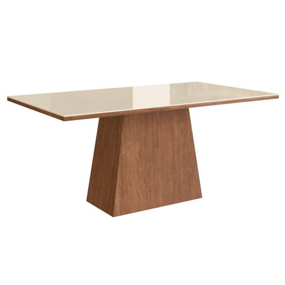 Imagem de Mesa para Sala de Jantar 160x90cm com Vidro Lapidado