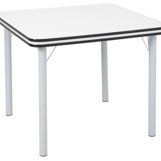 Imagem de Mesa para Sala de Jantar Gisele Estilo Clássico Branco/Preto