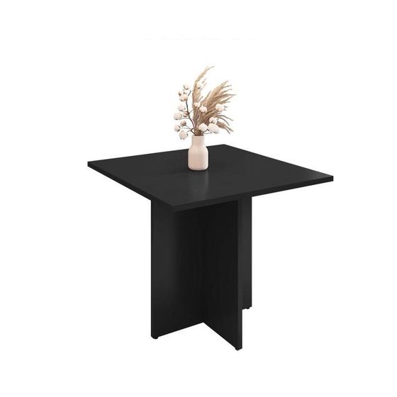 Imagem de Mesa Paris 900x900 Sem Vidro Preto - Casa D