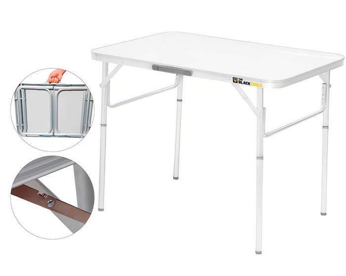 Mesa Pequena Dobrável Camping Alumínio 60x40cm Vira Maleta - The Black ...