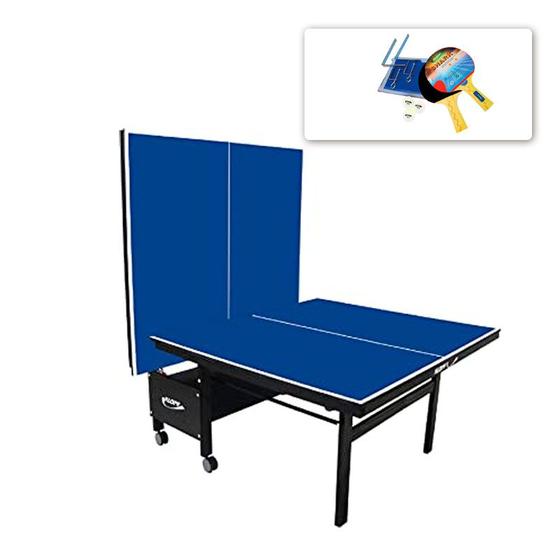 Imagem de MESA PING PONG C/ Rodinhas MDF 18mm 1084 KLOPF + KIT COMPLETO 5031