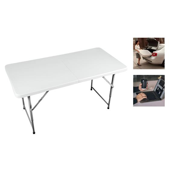 Imagem de Mesa Plástica Dobrável Retangular 120cm Vonder