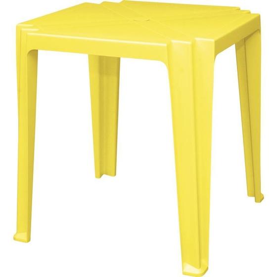 Imagem de Mesa plastica monobloco tambau amarela