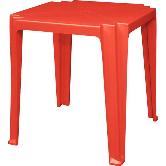 Imagem de Mesa plastica monobloco tambau vermelha