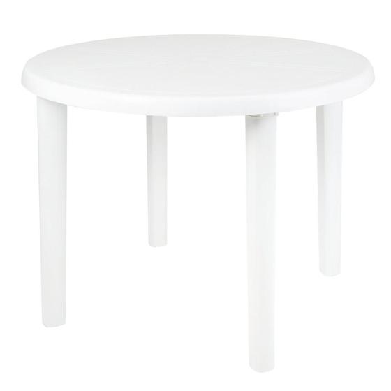 Imagem de Mesa Plastica Redonda Desm  Branco Mor