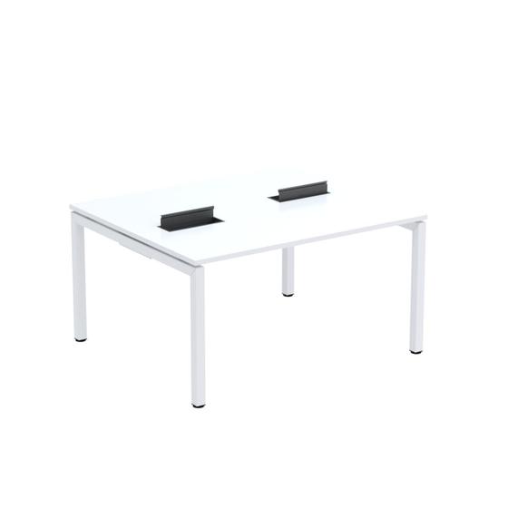 Imagem de Mesa Plataforma Dupla com Pé de Aço para Coworking 140x120 Pdc14/12/2p