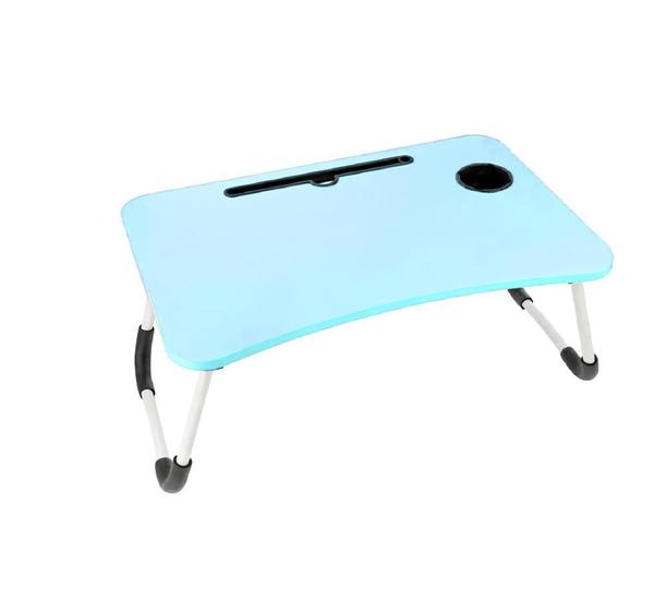 Imagem de Mesa portatil multiuso notebook dobravel azul