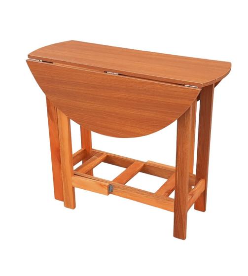 Mesa Prática Dobrável Mel/Sinamão Rustica, Bar Cozinha Lazer ( REDONDA ) Menor preço em Mesa Prática Dobrável Mel/Sinamão Rustica, Bar Cozinha Lazer ( REDONDA )