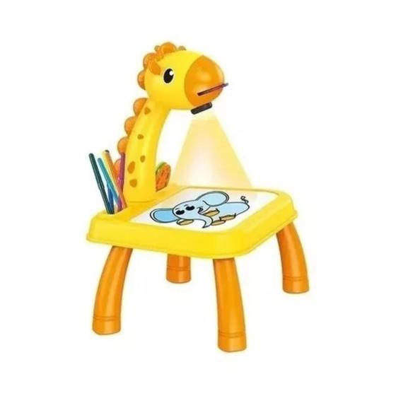 Imagem de Mesa Projetor De Pintura Infantil Com Apagador Cor amarela