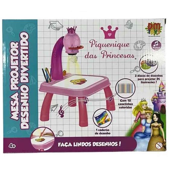 Imagem de Mesa Projetora para Desenho - Piquenique das Princesas - 24 Imagens - DM Toys