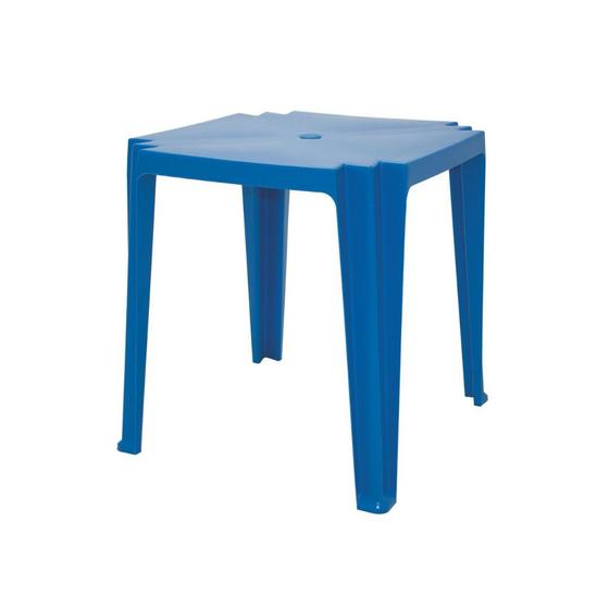 Imagem de Mesa Quadrada de Plástico Tramontina Tambaú Azul 