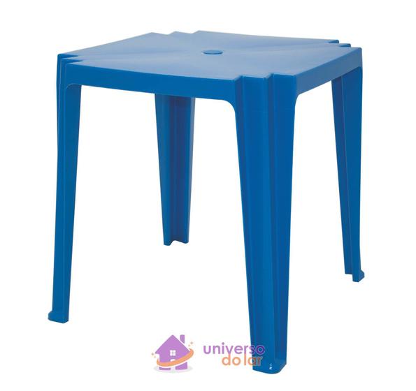 Imagem de Mesa Quadrada Tramontina Tambau Basic em Polipropileno Azul