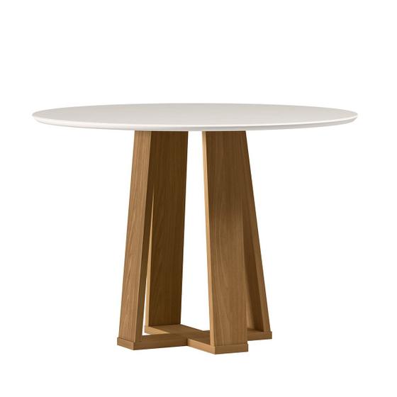 Mesa Redonda 4 lugares Com Vidro 3mm de 100cm Sem Cadeiras Le Mans - ÉdeCasaMóveis Menor preço em Mesa Redonda 4 lugares Com Vidro 3mm de 100cm Sem Cadeiras Le Mans - ÉdeCasaMóveis