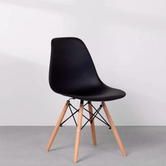 Imagem de Mesa Redonda Eiffel De Jantar 70cm + 4 Cadeira Eiffel Eames