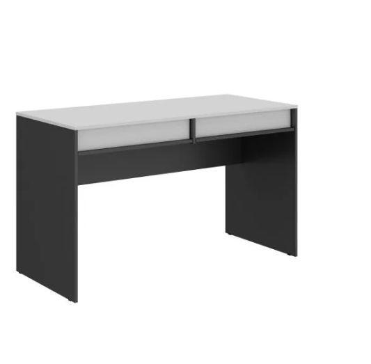 Imagem de Mesa Retangular Com Duas Gavetas Web Office Cinza com Preto