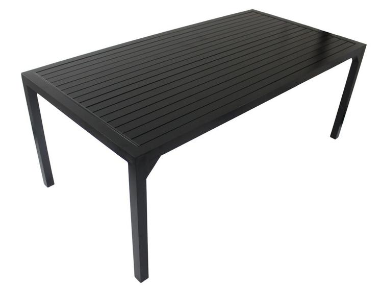 Mesa Retangular Haiti com Tampo Ripado em Alumínio para Cozinha, Edícula, Área Menor preço em Mesa Retangular Haiti com Tampo Ripado em Alumínio para Cozinha, Edícula, Área