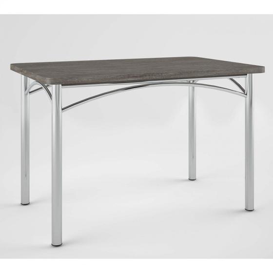 Imagem de Mesa Retangular Tampo Laminado Plástico PM02 Pozza Cromado/Veneza