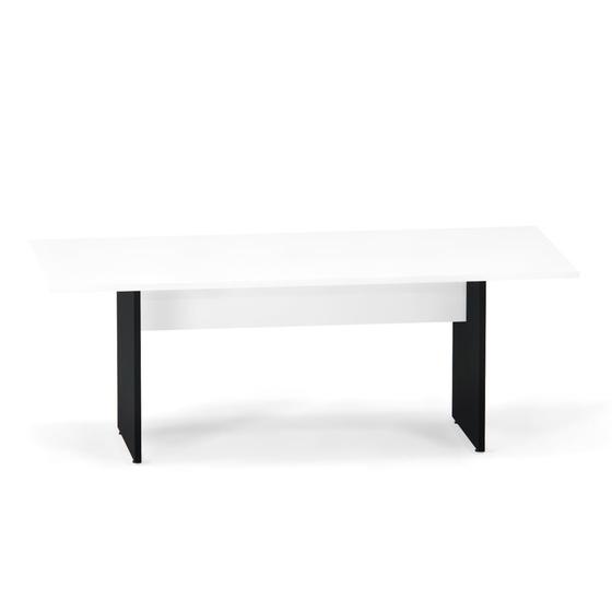 Imagem de Mesa Reunião Pé Painel P25 Pandin 2,0 M Branco e Preto