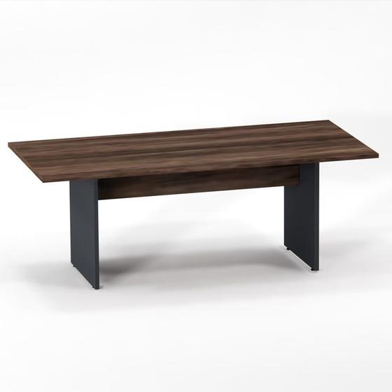 Imagem de Mesa Reunião Pé Painel P25 Pandin 2,0 M Walnut e Grafito