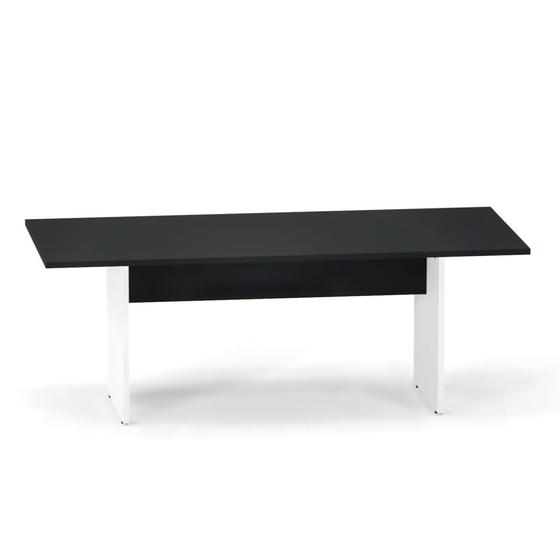 Imagem de Mesa Reunião Pé Painel P25 Pandin 2,6 M Preto e Branco