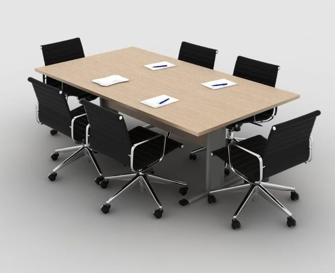 Imagem de Mesa reunião retangular 200x 90x 74