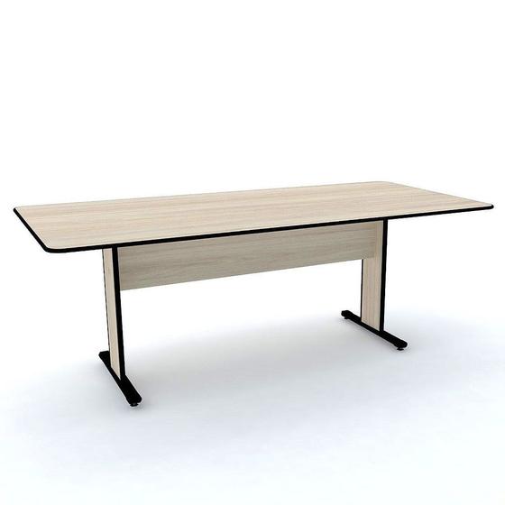 Imagem de Mesa Reunião Retangular Maxxi Pandin 2,0 M Casablanca e Preto