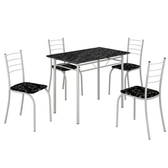 Imagem de Mesa Rio Com 4 Cadeiras Tampo em Granito Branca