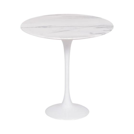 Imagem de Mesa Saarinen Lateral Oval Espírito Santo 57x38cm - Base Branca