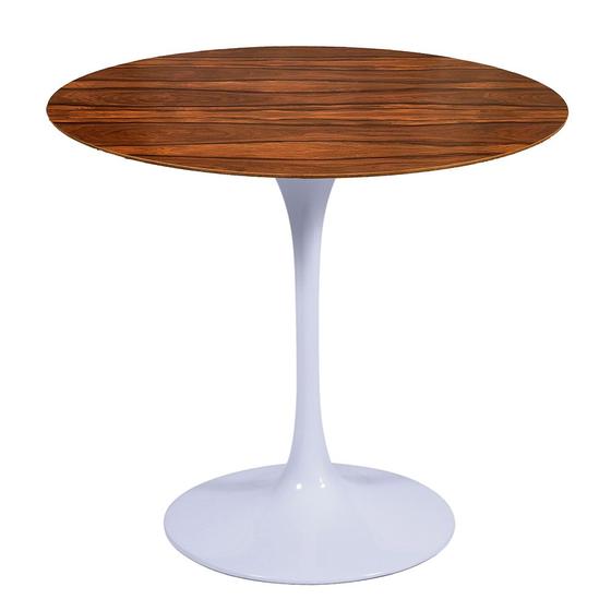 Imagem de Mesa Saarinen Redonda Pau Ferro 124cm - Base Branca