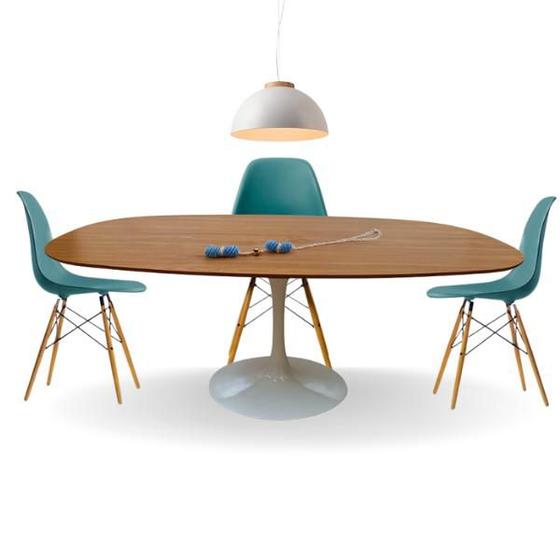 Imagem de Mesa Saarinen Retangular Ovalada 235x122cm em freijo