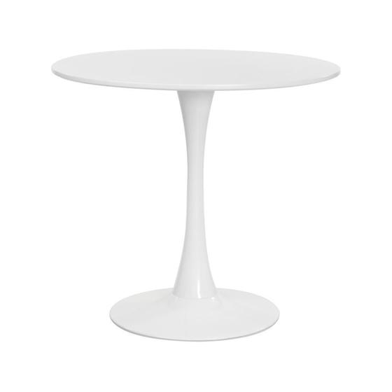 Imagem de Mesa Saarinen Tulipa Redonda 80Cm Tampo Madeira Branca Sala