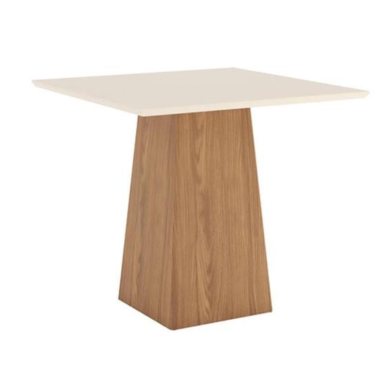 Imagem de Mesa Sala de Jantar Dora Quadrada 900mm Nature/Off White - Henn