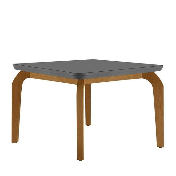 Imagem de Mesa Sala De Jantar Liz 120cm Em Mdf E Vidro Com Canto Copo