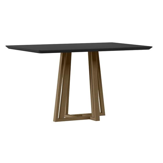 Imagem de Mesa Sarah 135x90cm - Amêndoa/Preto